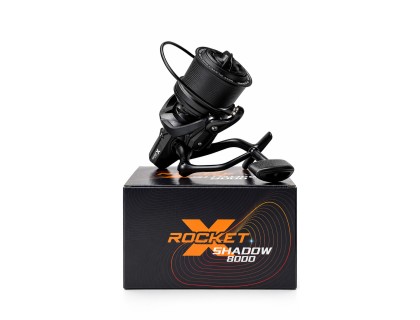 Reel Frontal Rocket Shadow 8000 - 3 Carreteles - Surfcasting Negro Derecho