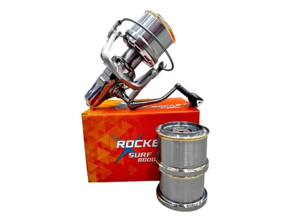 Reel De Pesca Variada Rocket Surf 8000 Incluye 3 Carretes!!!